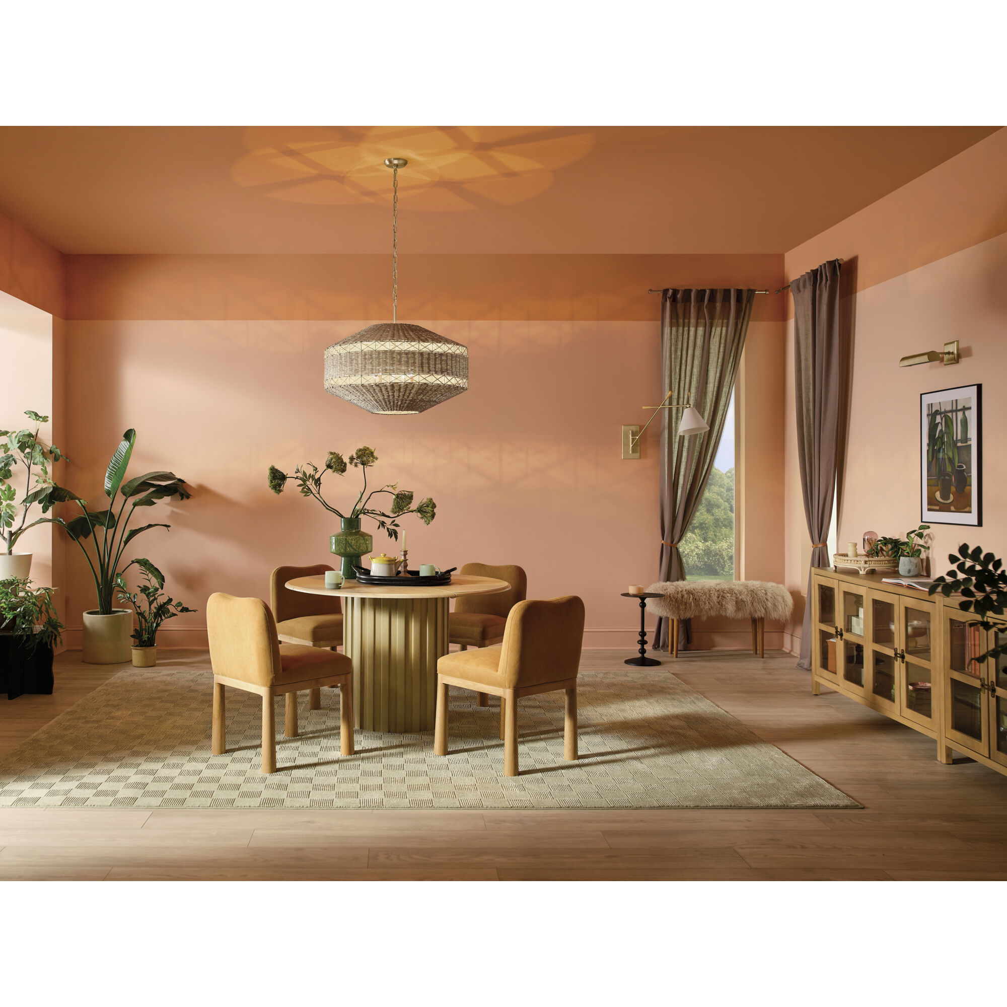 Lulo 4 Light Champagne Bronze Pendant Ceiling Light